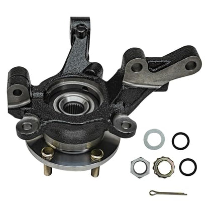 Detroit Axle - Front Steering Knuckles and Wheel Hub Bearings Struts w/Coil Spring Replacement for 2007-2012 Rear Drum Dodge Caliber - size: 4QU47790/ Big strut kit