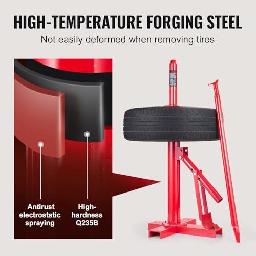 Manual Tire Changer, Portable Hand Bead Breaker Mounting Tool for 203-406 mm Tires, Compatible with Car Truck Trailer, Tire Mounting Machine for Home Garage Small Auto Shop