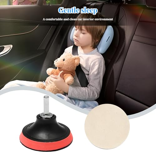 9PCS Car Glass Polishing Kit, Vehicle Windscreen Scratch Remover Set with 100g Cerium Oxide Powder Felt Buffing Pad, Automotive Glass Window Scratch Repair Kit, Universal Fit