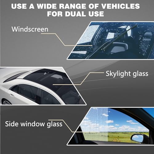 2PCS Bianca Glass Polishing Liquid D1, Bomini Car Glass Polishing, Anti-Fog Hydrophobic Coating Spray, Compound Windshield Cleaner Oil Film Remover Scratches, Wiper Marks & Oil Film with Sponge