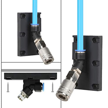 Shop Air Line Kit, 3/8 Inch (9.5MM) OD × 60 Feet Nylon Compressed Air Pipe, 200PSI, Cutter, Tees, Mounting clips, Connectors, 49PCS Garage Air Compressor Accessories Master Kit