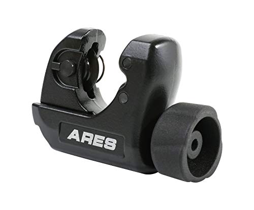 ARES 18008 - Mini Pipe Cutter - Cuts 1/8-Inch to 1 1/8-Inch Copper, Aluminum and Brass Tubing - Lightweight Aluminum Body with Easy Grip Knob - Compact Size Suitable for On- and Off-Vehicle Use - size: 1/8-inch to 1 1/8-inch