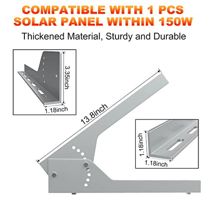 SOLPERK Solar Panel Mount - 13.8in Stand, Angle Adjustable (0-60 Degree), Mounting Brackets for 1 Solar Panel - size: Mount Bracket