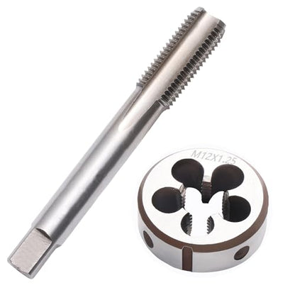 M12 x 1.25 Metric Thread Tap and Die Set, M12 x 1.25mm High-speed Steel Machine Tap Die Set Right Hand - size: M12 x 1.25mm