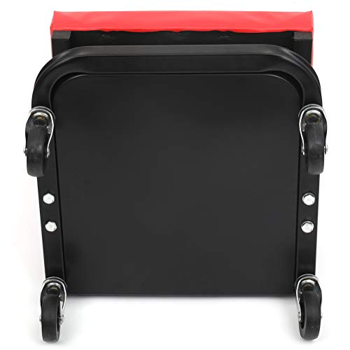 ECCPP Rolling Creeper for Seat Mechanic Stool Chair for Auto Car Garage with On-board Storage Tray with 300 lbs Capacity