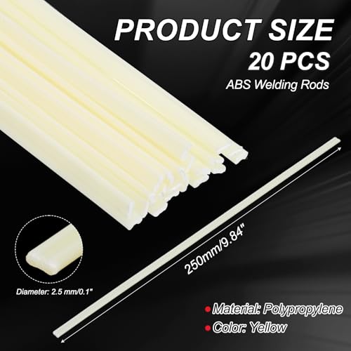 Plastic Welding Rods, Welder Rod High-Strength Waterproof Fit for Repairing Plastic - color: Beige