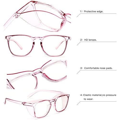 JOO'RTI Anti-Fog Safety Goggles Anti-Blue Light Saftey Glasses Anti-Dust Protective Eyewear for Women and Men - color: Lilac