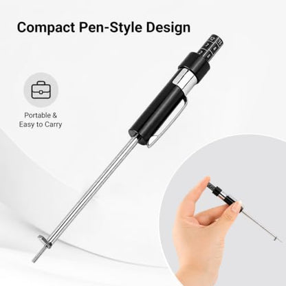 Brake Pad Thickness Gauge, Car Brake Pad Detection Pen Scale, Tire Tread Depth Gauge, Brake Pad Measuring Tool with 1.5mm Scale for Internal External, Car Accessories