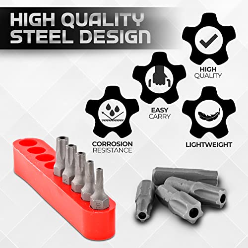 Torx Plus 5-Point Tamper-Proof Security Bits - 12Pc Torx Star 5 Point, Security Tamper Proof, Driver Bit Set TS7,8,9,10,15,20,25,27,30,40,45,50 Multifunction Damage/Shear Resistant Torque Kit - style: Torx Plus (5-Point)