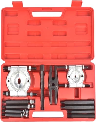 Handor 12pcs Bearing Puller Set, Wheel Hub Axle Puller Set, 5 Ton Capacity Bearing Separator Kit with 2" and 3" Jaws, Gear Puller, Storage Case Included