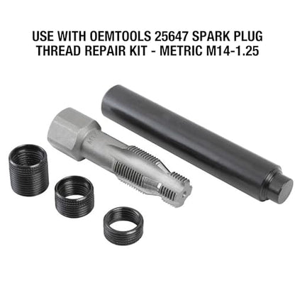 OEMTOOLS 25648 Fix-A-Thread Spark Plug Saver Inserts, Metric, M14 - 1.25, Socket Rethreading Kit Components For Car, Truck, RV, And Aviation Repair, 14mm Thread - style: M14 Locking Inserts