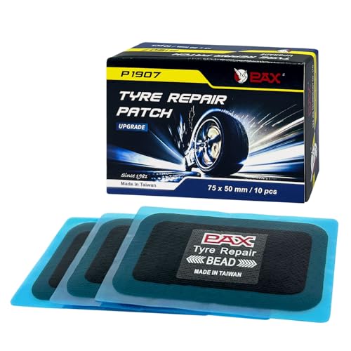 PAX Upgraded Radial Tire Repair Patches 75x50mm (10 Pack), 2-Layer Super Strong Nylon Fabric Heavy-Duty Puncture Fix for Truck & Car (Rubber Cement Required) - size: 75x50mm