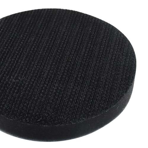 6 Pack 3 Inch Hook and Loop Foam Buffering Pad, Black | Soft Foam, Sponge Cushion Buffer, No Hole, Backing Pad for Sanding - size: 3 Inch
