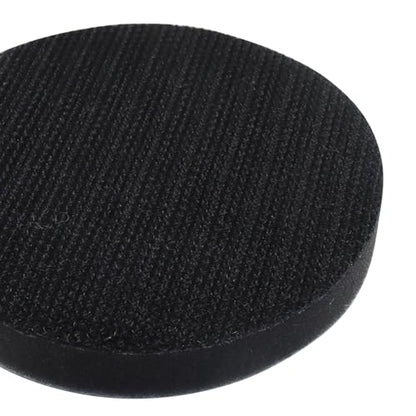 6 Pack 3 Inch Hook and Loop Foam Buffering Pad, Black | Soft Foam, Sponge Cushion Buffer, No Hole, Backing Pad for Sanding - size: 3 Inch