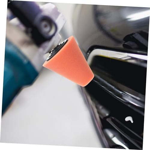 SOLUSTRE 2pcs Polishing Sponge Pads for Drill Car Buffing Pad Kit Cone Shaped Buffing Wheels for Detailed Polishing for Automotive Cleaning and Waxing