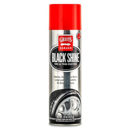 Griot's Garage Black Shine Tire and Trim Coating, Water-Resistant Dressing, Provides a High-Gloss Finish, Rain, and UV Protection, 10938, 15oz - size: 15 Fl Oz (Pack of 1)
