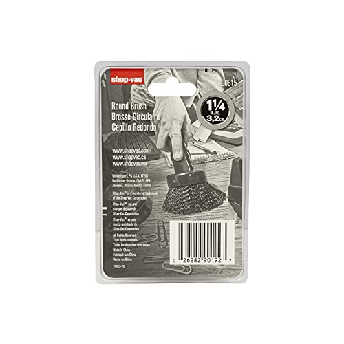 Shop-Vac 9061500 Round Brush, 1.25 Inch Diameter, Gentle Cleaning Delicate Surfaces, Ideal for Upholstery and Carpets (5-Pack) - size: 37987 (Pack of 5)