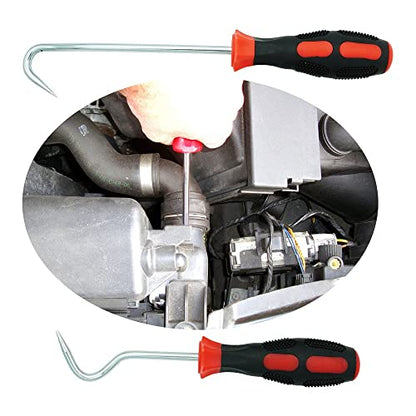 VASTOOLS Hose Removal Hook Pick Set, 10" Hook, 8" Remover, Hose Puller Tool for Radiator Hoses - style: 2pc