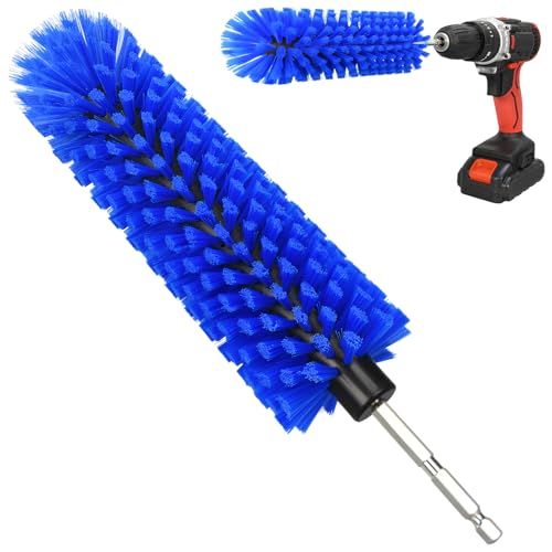 1 Pack Drill Brush for Car Wheel and Bottle(Blue) | for Wheels, Rims, Engines, Exhaust, Bottle - color: 1 Pack Dark Blue