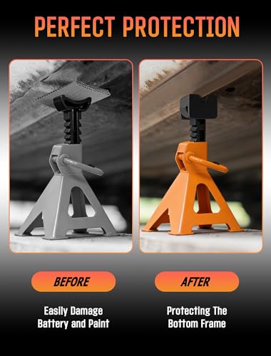 4-Pack Car Jack Stand Pads, Fits 3 Ton Rubber Jack Pad Adapter with Non-Slip Ridges, Universal Rail Pinch welds Protector for Protecting Car Chassis