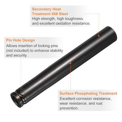 HARFINGTON 3pcs 6-Point Deep Impact Socket 1/2" Drive 21mm Metric Socket 8" (200mm) Extra Long Heat-Treated 45# Steel for Home Auto Spindle Axle Hex Nuts Bolts Repair, Black - size: 21mm + 8" Long