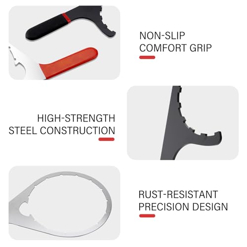 SPARKWHIZ 4.6 Inch, 5 Inch, 6 Inch, 8 Inch Fuel Filter Wrench 4pack | Compatible with 380134 382 Detroit Diesel Truck Engines, Navistar Engines Diesel DD13, DD15, DD16, Peterbilt & Cummins Diesel - size: 4 size