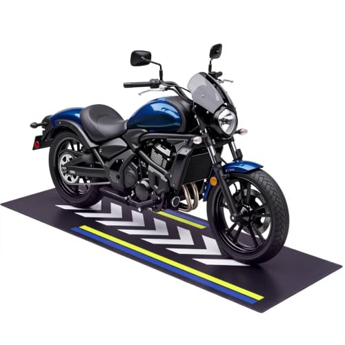 Drydiet 98 x 40 Inch Motorcycle Mat Garage Floor Rug Washable Parking Mats for Garage Floors Non Slip Oil Absorbent Pad Rubber Backing Layer Protects Floor from Spills Drips(Arrow Style) - size: 3'4" x 8'2", style: Arrow Style