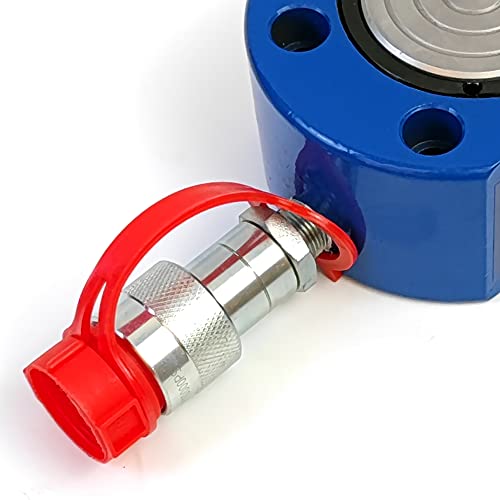 AMZCNC 5T Hydraulic Ram Cylinder Low Profile Hydraulic Cylinder Jack Single Section Mini Jack Ram 7mm Stroke - size: 5T
