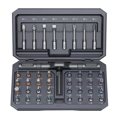 42 in 1 Magnetic Screwdriver Set, DIY Ratchet Screwdriver Set, Multi Bit Magnetic Drive Set with Detachable Ratchet Handle, Portable Compact Repair Tool Kit for Furniture Computer Bicycle)