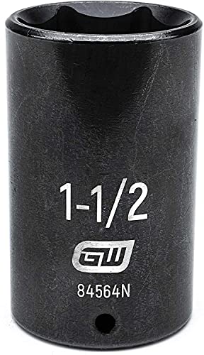 GEARWRENCH 19 Piece 1/2 Inch Drive 6 Point Impact Socket Set, Deep, SAE - 84934N