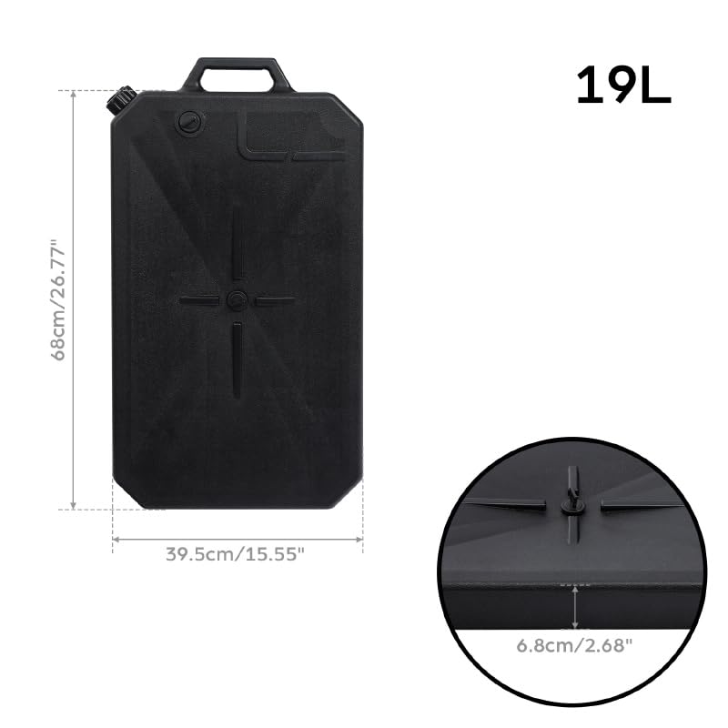 XMT-MOTO Universal 10 Quart Oil Drain Pan fit for Harley Honda Yamaha Kawasaki Car ATV, Low Profile Oil Drain Pan with Portable Handle & Sealing Caps - color: Black-for Harley