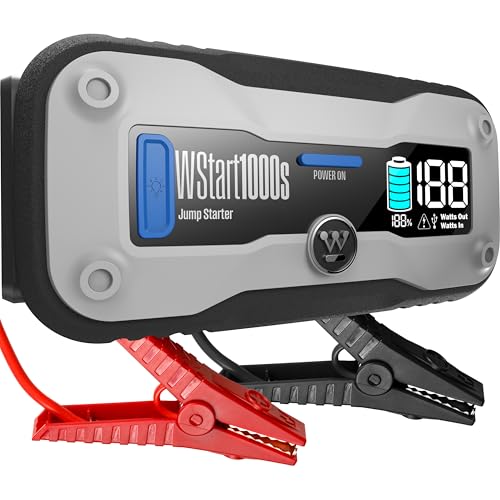 Westinghouse 1500A Portable Jump Starter & USB Power Bank - 12V Car Battery Booster Pack Jump Box for Up to 6.0L Gas & 3.0L Diesel Engines, Bright LED Flashlight, IP65 Rated Waterproof Housing - size: 1500A