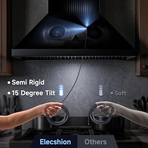 Endoscope Camera with Light, Dual-Lens 1920P HD Borescope with 8+1 Adjustable LED Lights, IP67 Waterproof Inspection Camera 16.5FT Semi-Rigid Snake Camera for iOS & Android (2 Interface) - style: 2-interface