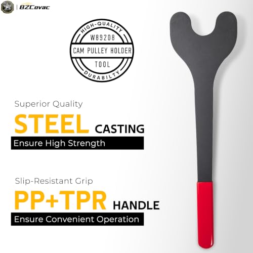 W89208 Cam Pulley Holder + 58430 Shaft Type Seal Puller - Universal Camshaft Pulley Holding Tool & Shaft Seal Puller Set for Engine Cam/Crank Seal Removal and Timing Belt Service