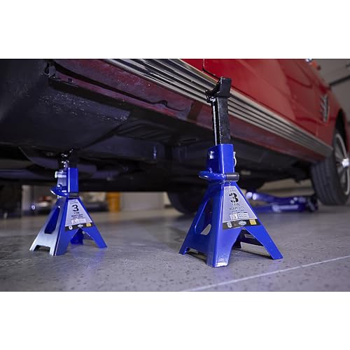 Strongway Double-Locking 3-Ton Jack Stands — 6,000-Lb. Capacity, 1 Pair, Model# NT43002A - style: 3 Ton