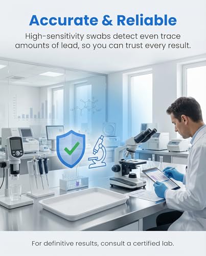 30 PCS Lead Test Kit for Dishes, Premium Water Activated At-Home Lead Testing Swabs, Fast & Accurate Detection for Dishes, Ceramics, Paint,Toys & Jewelry
