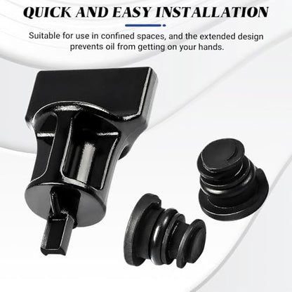 7PCS Car Engine Oil Drain Plug with Oil Drain Plug Removal Tool, No Leak Oil Drain Plug Repair Kit OEM 06L103801 Compatible with Volkswagen 1.8L 2.0L Petrol Audi Seat Golf Passat Tiguan