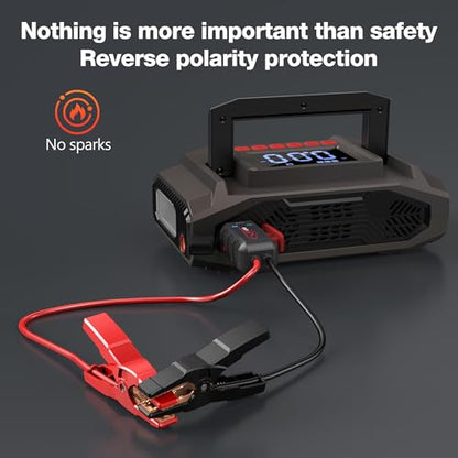 Jump Starter for Car Battery, 6000A Portable Jump Starter with Air Compressor 160PSI, Car Jumper Starter Portable for Trucks RV Boat, Emergency Road Trip Kit