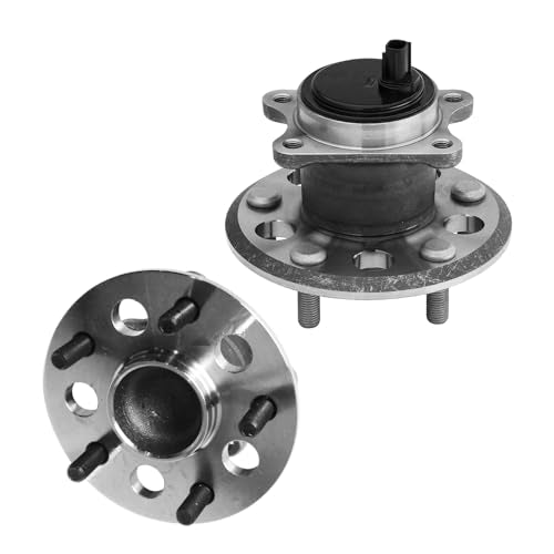 Detroit Axle - 2 Rear Wheel Bearing and Hubs Assembly for Toyota Camry 2012-2017/ Avalon 2013-2018, 5-Lug w/ABS Rear Left Driver Side, 2014 2015 2016 Wheel Bearing and Hubs Assembly Replacement - style: 512454_512455/Pair