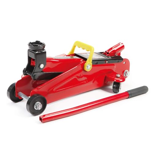 BIG RED 2 Ton Hydraulic Floor Jack, Low Profile Trolley Service Jack with 5.2"-13.3" Lifting Range, Heavy Duty Steel Car Jack for Sport Vehicle, Cars, Red - size: 2 ton