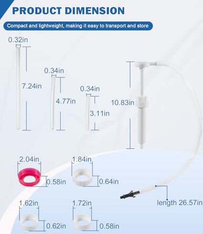 Bonbo Fluid Pump Include 4 Size Thread for Gallon Bottles and Wide Mouth Quart Bottles, Not for Standard Quart Bottles, 30CC/1 Full Ounce Per Pump Stroke