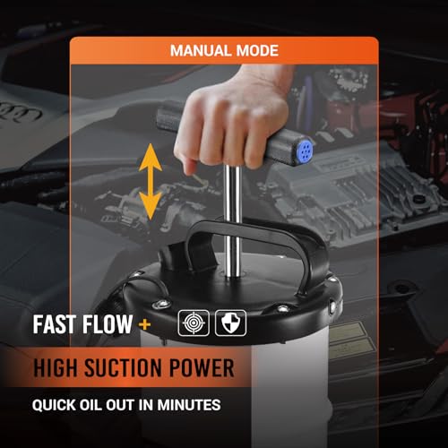 EWK 6.5L Manual Oil Extractor Pump for Oil Change, Fluid Evacuators for Cars, Boats, Jet Skies, Lawnmowers | Fast Oil Removal, Less Pumping - size: 6.5L