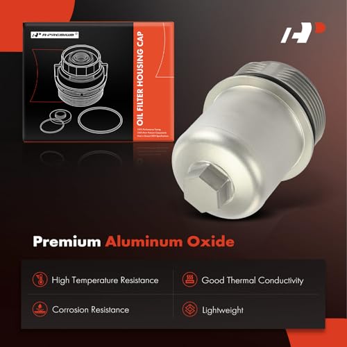 A-Premium Oil Filter Housing Cover Cap For Volkswagen Jetta 05-18, Passat 10 12-14 16-18, Golf 10-15, Beetle, CC, Eos, GTI, Golf Alltrack, Golf R, R32 & Audi A3, A3 TT Quattro, S3