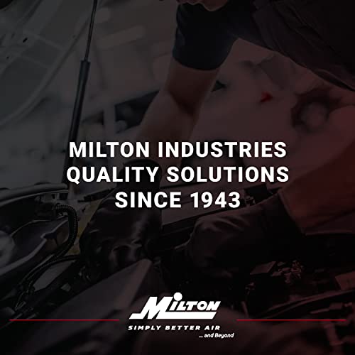 Milton 553 Heavy-Duty Truck Tire Inflator with Pressure Gauge, 5' Hose Dual Lock-on Air Chuck, Made in USA (OSHA Compliant) 10-160 PSI