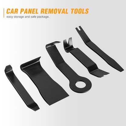 GOOACC 5PCS Auto Trim Removal Tool Kit No-ScratchTool Kit for Car Audio Dash Window Molding Fastener Remover Tool Kit-Black - color: Black, size: 5PCS Trim Removal Tool