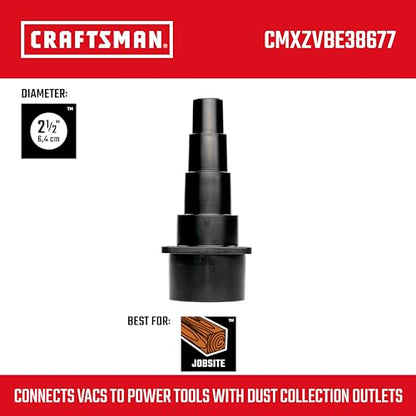CRAFTSMAN CMXZVBE38677 2-1/2 in. Universal Tool Adapter Vacuum Attachment - size: Universal Tool Adapter
