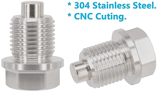 1PC M16x1.5 Stainless Steel Magnetic Oil Drain Plug Fit Subaru Ascent BRZ WRX Forester Impreza Legacy Outback Crosstrek Mini Cooper John Deere Aprilia Replace 32195AA020 DP009 803916010 Washer - size: M16x1.5