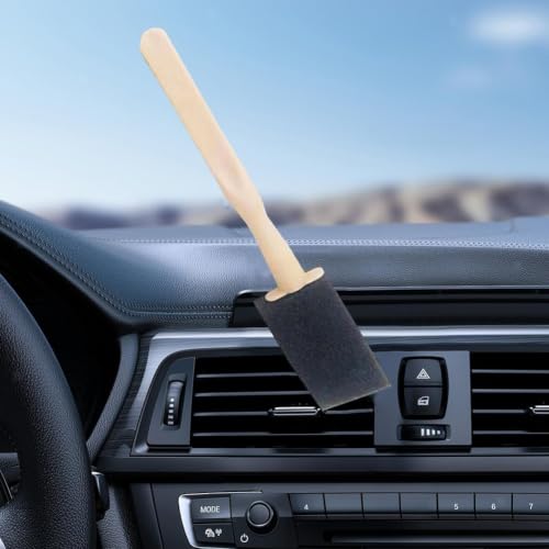 Car Air Vent Cleaning Brush Set Soft Sponge Detailing Tool for AC Grille Dashboard Dust Removal Auto Interior Cleaner Kit 14cm(2Pcs) - size: 2Pcs