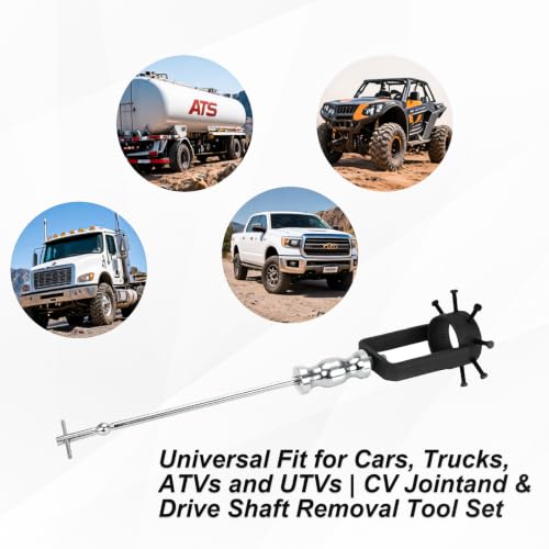 SHOOSHINE CV Axle Removal Tool, Steel CV Axle Puller, Universal Fit Automotive Puller Set (CV Axle Shaft Puller Tool with Joint Puller) - size: CV Axle Shaft Puller Tool with Joint Puller