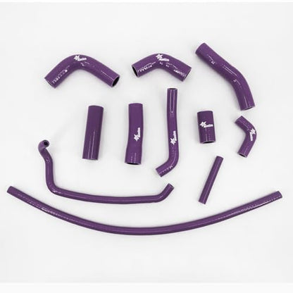 Fit 2006-2020 Yamaha YZF R6 YZFR6 2007 2008 2017 2018 Silicone Radiator Coolant Cooling Hoses Kit 3-Plyer Purple - color: Purple